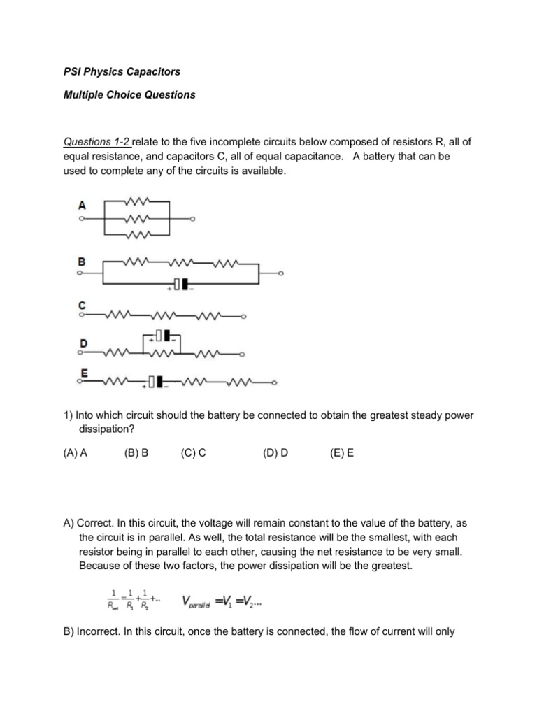 Abp - Capacitors Practice Problems - 2022 10 28 | PDF | Capacitance ...