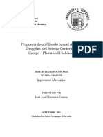 Modelo para el analisis Energético del Sistema Geotérmico