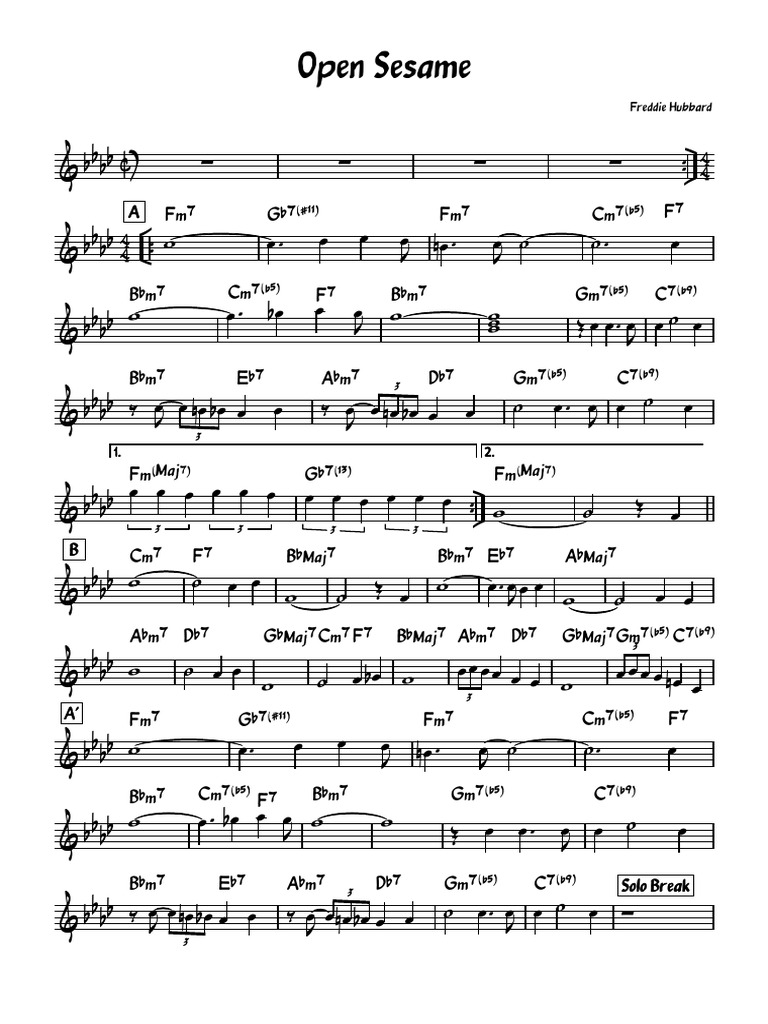 Open sesame in concert pdf
