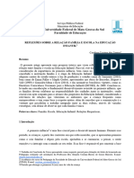 Trabalho de Conclusão de Curso - " REFLEXÕES SOBRE A RELAÇÃO FAMÍLIA E ESCOLA NA EDUCAÇÃO INFANTIL"