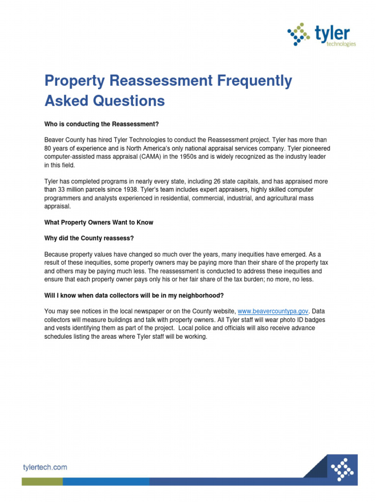 Beaver County FAQ | PDF | Real Estate Appraisal | Market Value