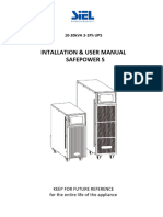 Intallation & User Manual Safepower S: 10-20kVA 3-1Ph UPS