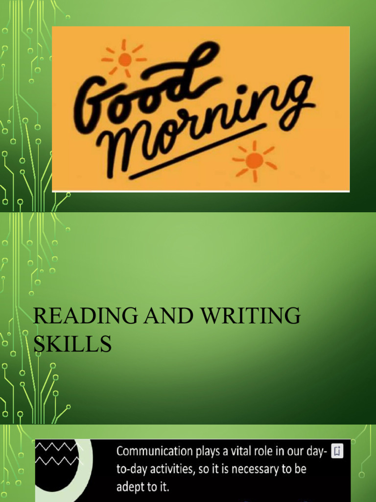 Reading And Writing Pdf
