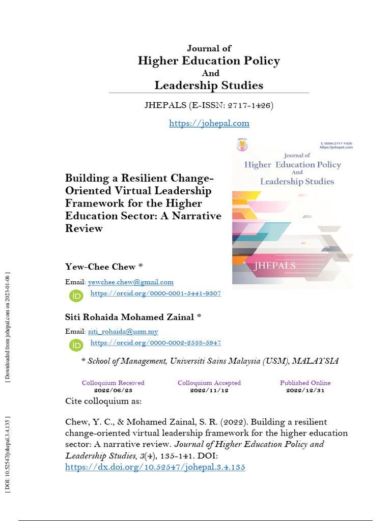 Building A Resilient Change-Oriented Virtual Leade | PDF | Leadership ...