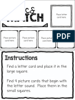 Phonics Match Game From The Super Teacher