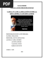 Pedagogía - Cartas 6 de Freire
