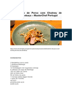 Lombinho de Porco Com Chutney de Maçã de Alcobaça - MasterChef Portugal