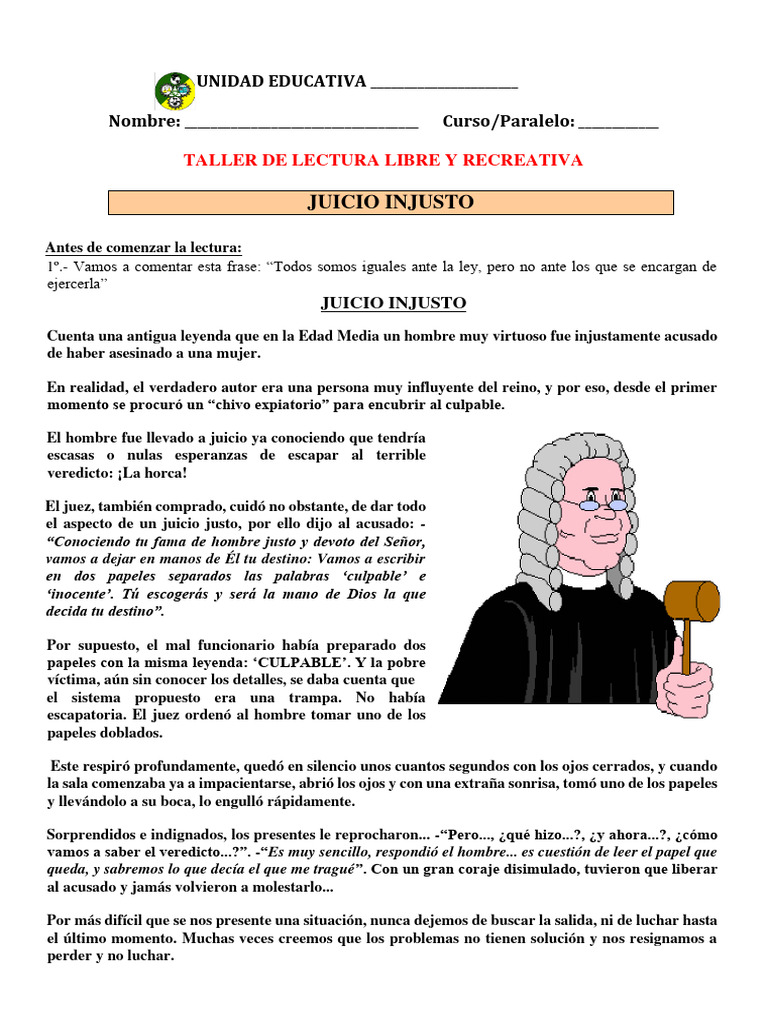 Juicio Injusto: La Búsqueda de Verdad | PDF
