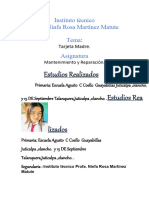 Estudios Realizados Estudios Rea Lizados: Instituto Técnico Profa. Ninfa Rosa Martínez Matute Tema Asignatura