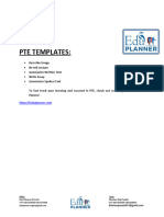 PTE Templets (EDU - PLANNER)