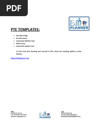 PTE templets ( EDU_PLANNER)