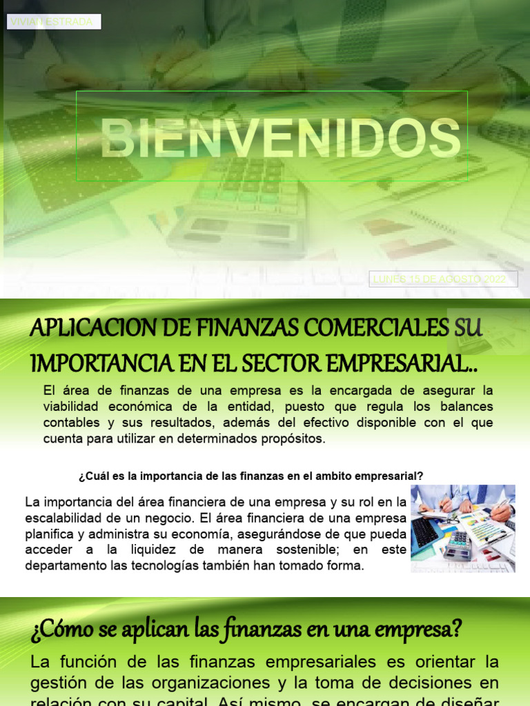 Importancia de Finanzas Empresariales | PDF | Business | Negocios ...