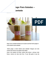 Molho Grego para Saladas - Casa Encantada - Analisar