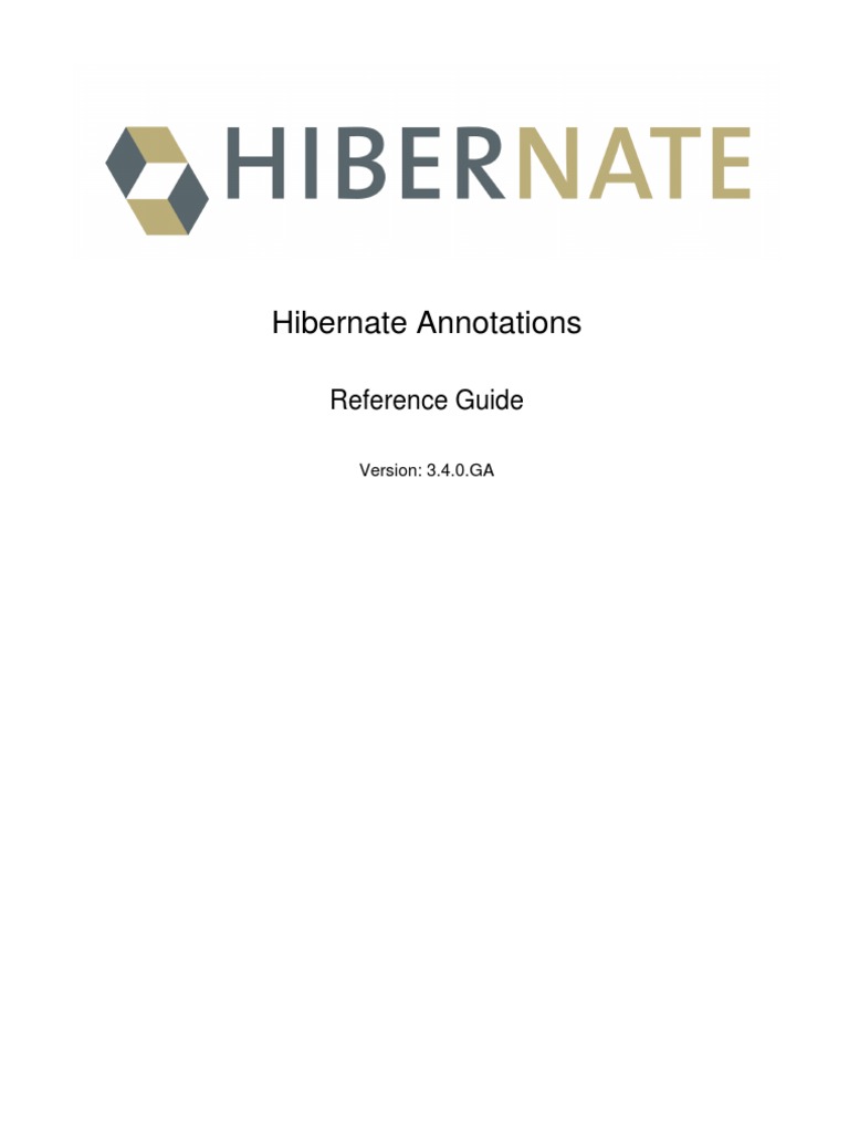 Hibernate Annotations: Reference Guide | PDF | Inheritance (Object ...