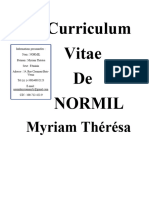 Curriculum Vitæ de Myriam Thérésa Normil