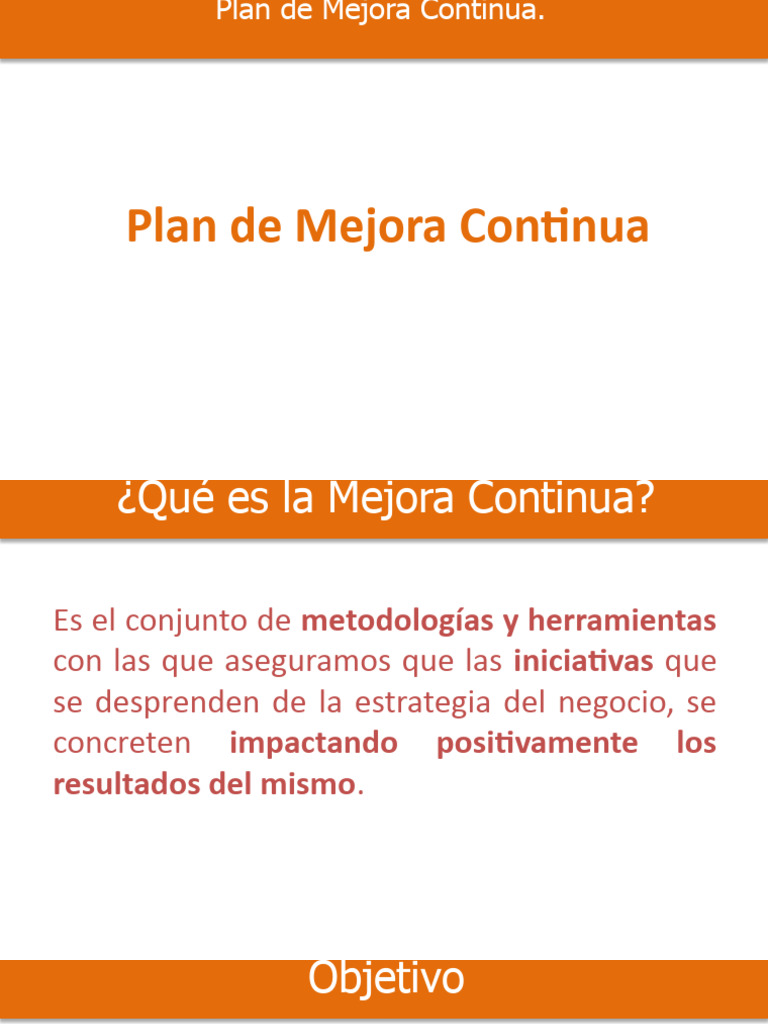 Estrategias de Mejora Continua Empresarial | PDF | Planificación | Business