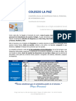 Circular Campaña de Despensas para El Personal de Intendencia 2023