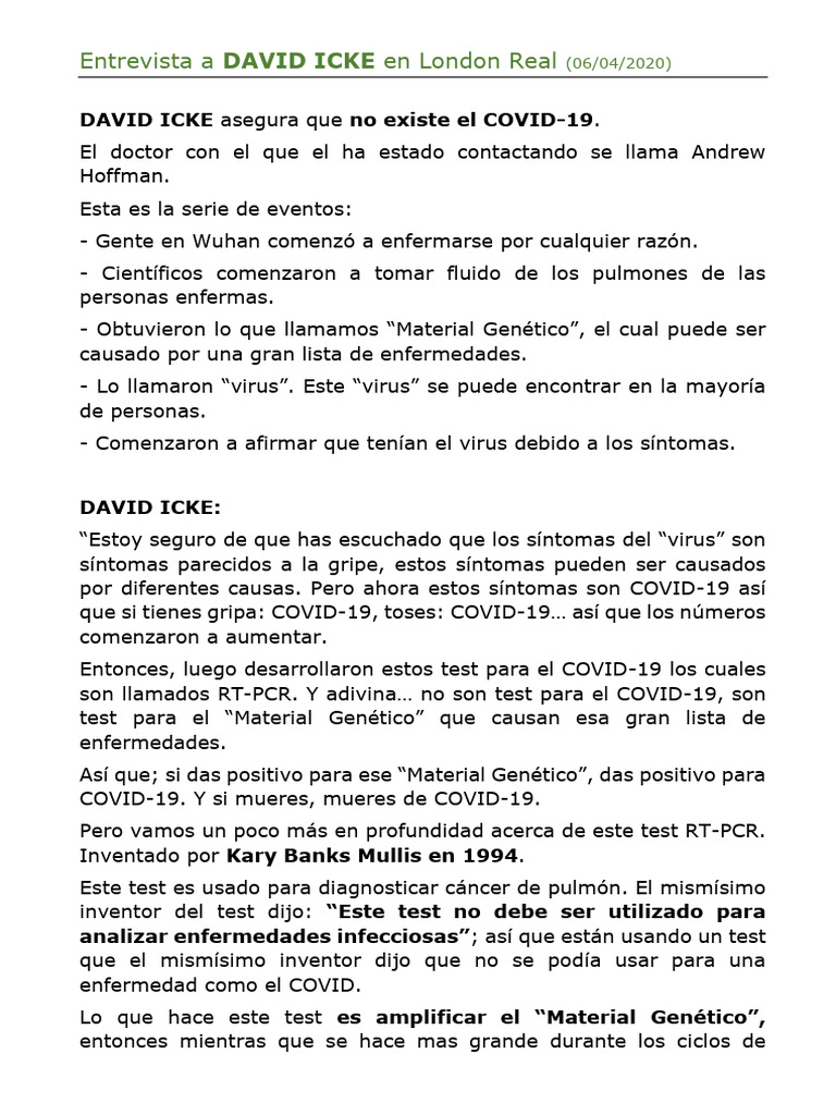 David icke covid19 y plan mundial p17 pdf influenza virus