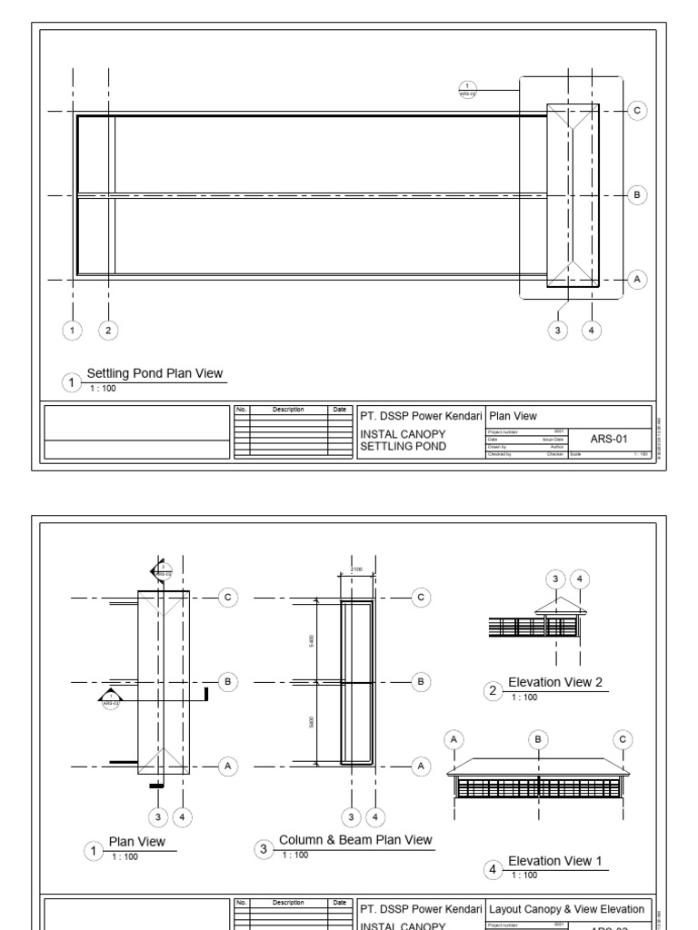 Drawing Canopy Settling Pond | PDF | Architectural Design | Architecture