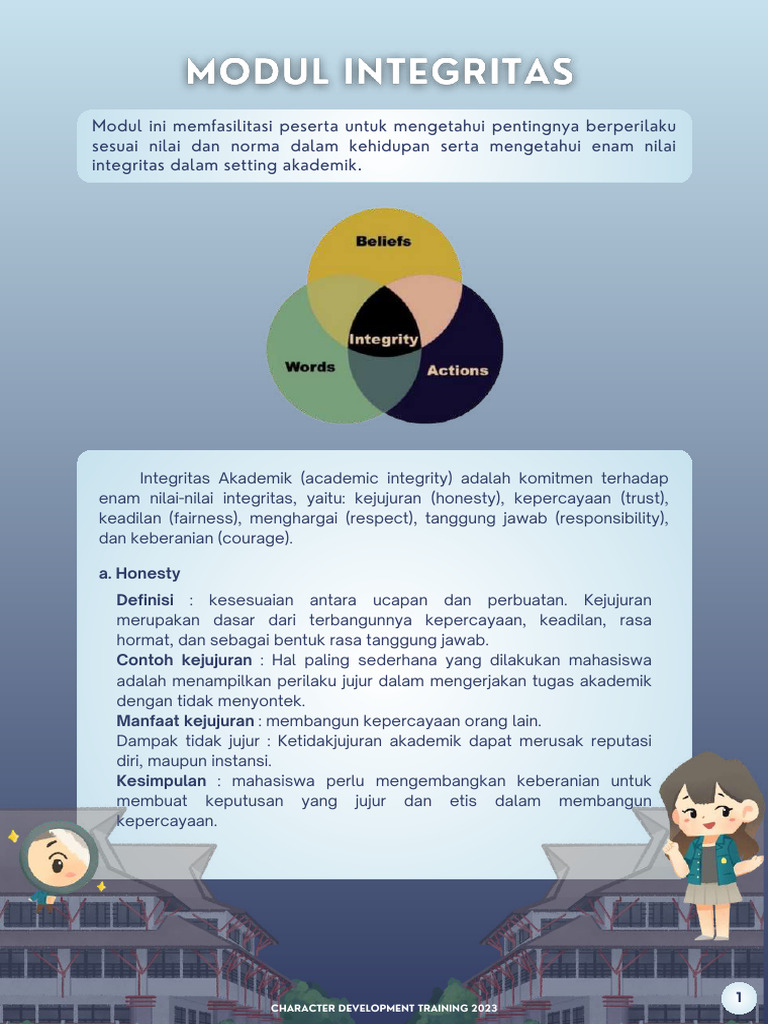 Enam Nilai Integritas Akademik | PDF | Karier & Perkembangan