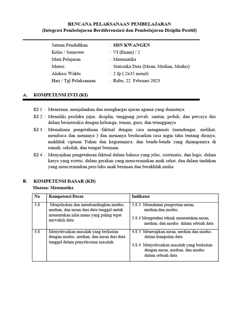 Rpp mean median modus pdf