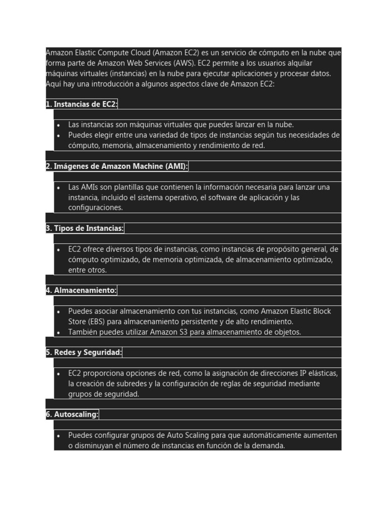 Aws Ec2 | PDF | Servicios web de Amazon | Computación en la nube