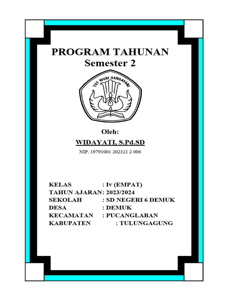 Prota Kls 4 Smtr 2 Th 2023 2024 Pdf