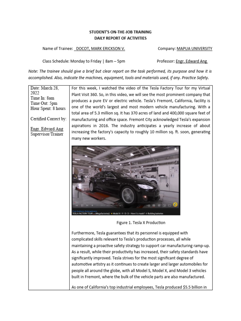 Week 5 Learning Journal | PDF | Tesla Model S | Car