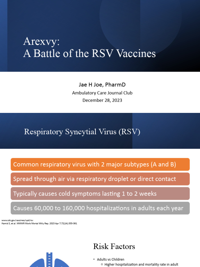 RSV Vaccine Efficacy in Seniors | PDF | Respiratory Diseases | Clinical ...