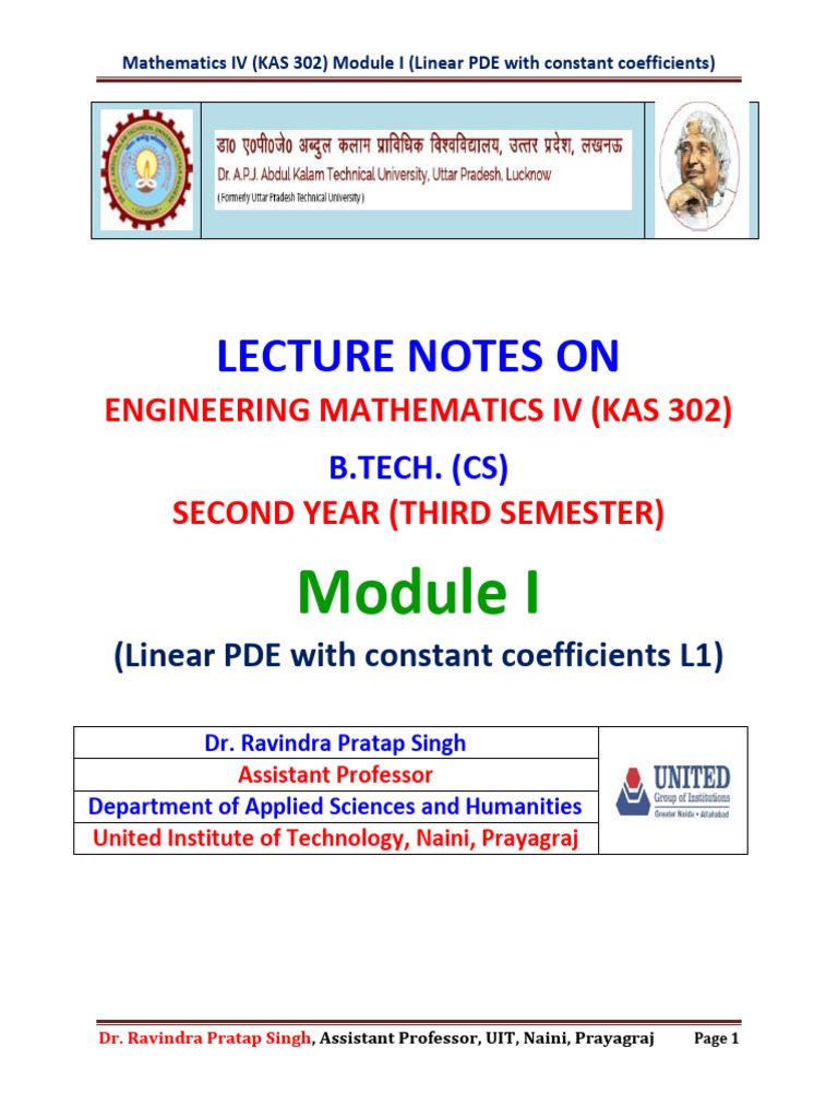 10 Linear PDE With CC L1 | PDF | Partial Differential Equation ...