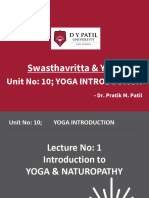 Lecture 01 INTRODUCTION To YOGA