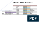 Jadwal Mata Kuliah Kelas 23C SMT 2