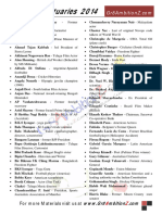 List of Obtuaries 2014