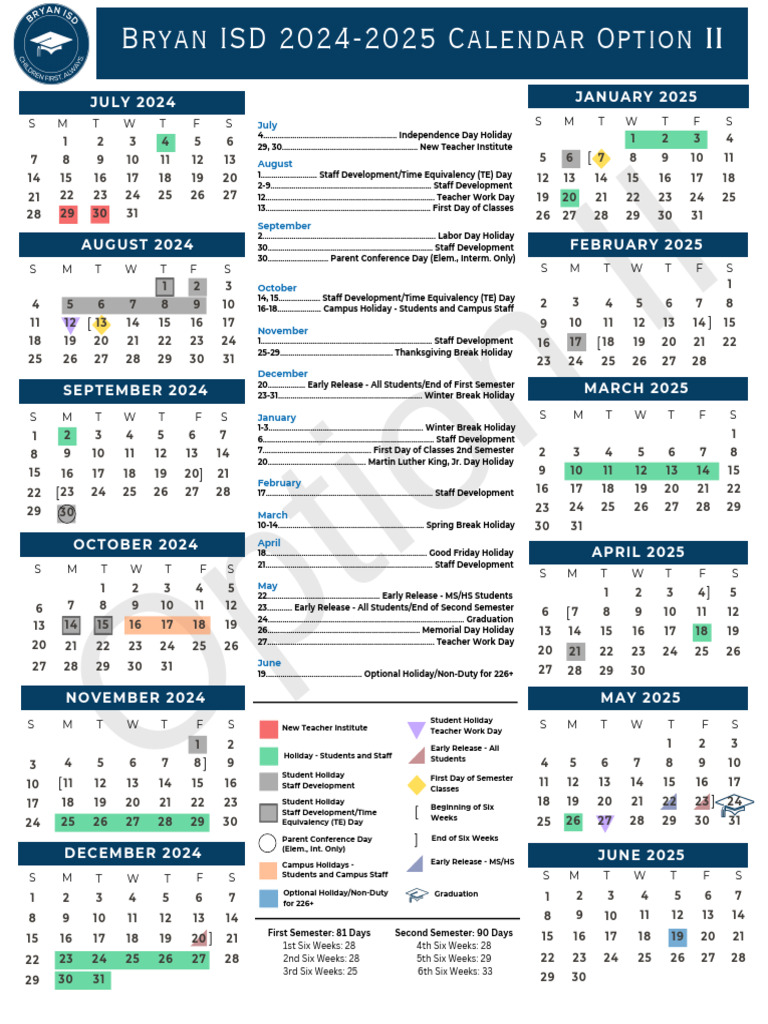 bryan-isd-calendar-option-ii-pdf-academic-term-academia