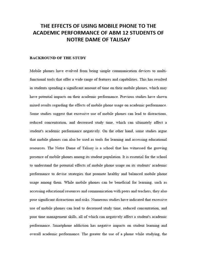 Mobile Phones and Student Performance | PDF | Mobile Phones | Social Media
