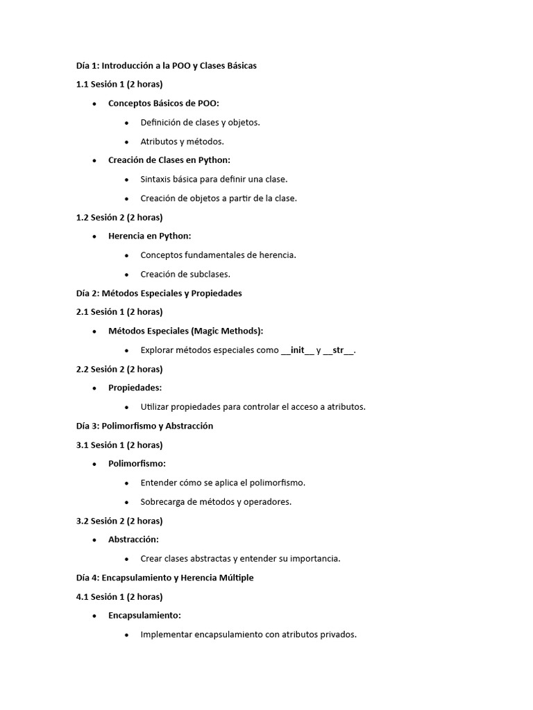 Curso de POO en Python: Clases y Más | PDF