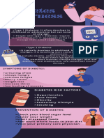 Pink and Blue Illustrated World Diabetes Day Infographic 