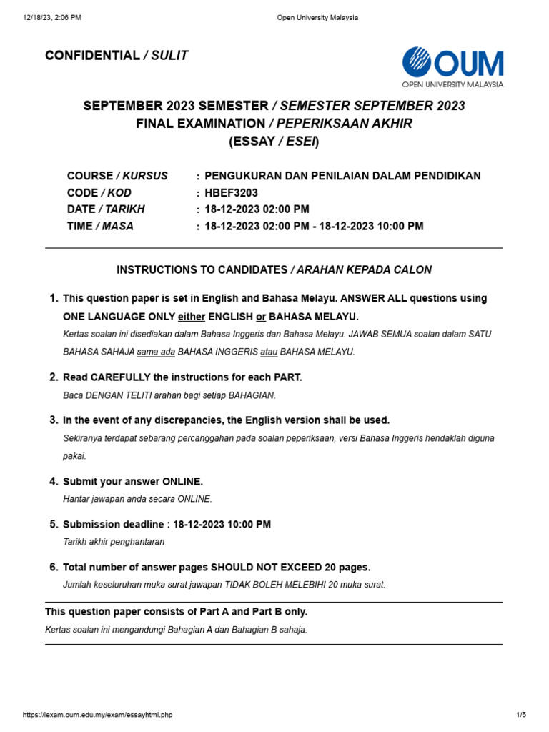 Exam Question | PDF