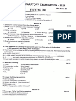 II PU Statistics Preparatory Question Papers