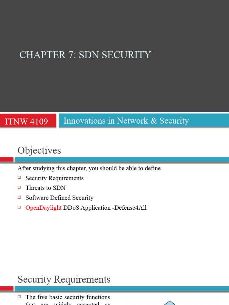 SDN Security: Threats and Solutions | PDF | Security | Computer Security