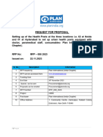 RFP - TRA Selection For Settining Up of The Health Posts in Noida and Hyderabad-Plan India