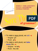 Topic 1 - Subject Verb Agreement