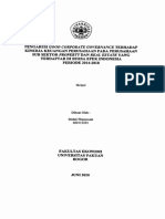 2020 Pengarug Good Coorporate Governance Terhadap Kinerja Keuangan Perusahaan Pada Perusahaan Sub Sektor Di BEI Periode 2014-2018 Oleh Melati Fharaswati 022113335