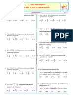 Sınıf Matematik Trigonometri Test 3