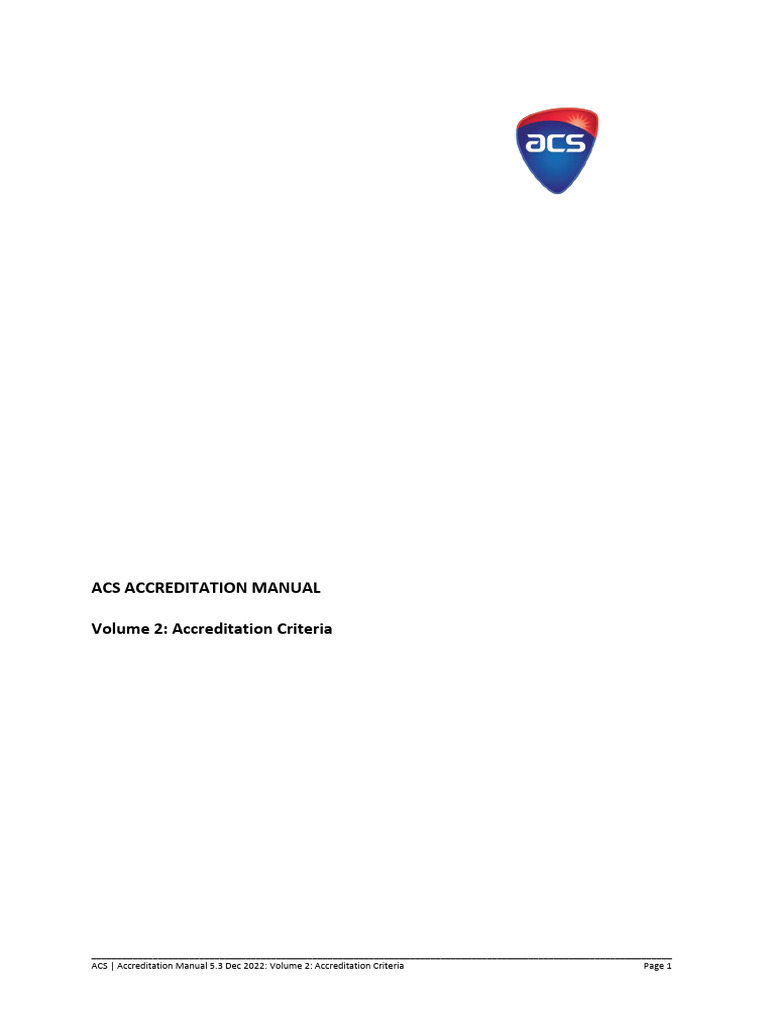 ACS Accreditation Criteria Overview | PDF | Educational Technology ...