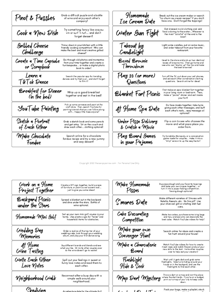 Date Jar Printable | Download Free PDF | Chocolate Brownie