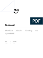 Manual Modbus Studer Binding On Openhab v1.0.0