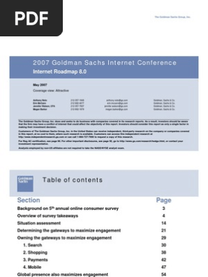 Goldman 07 Internet Roadmap