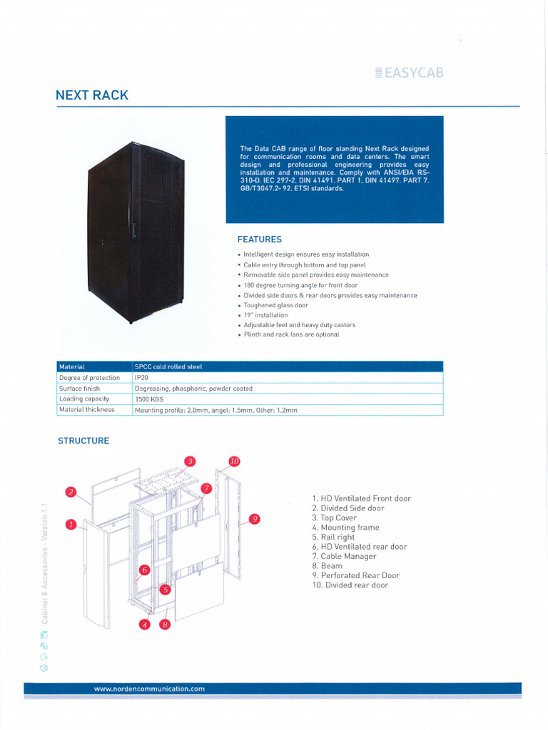 42 U Data Rack | PDF | Door | Manufactured Goods