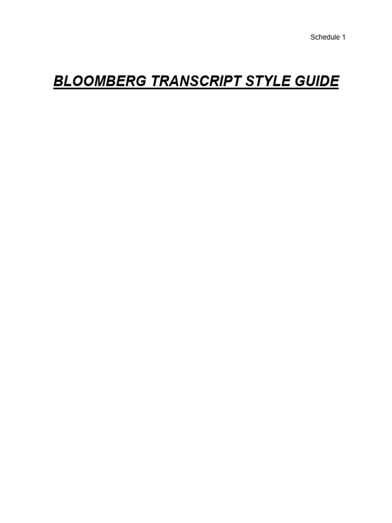 Bloomberg Style Guide | PDF | Linguistics | Orthography